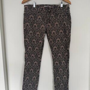 Rich & Skinny- Damask pattern Straight Leg jean